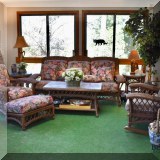 Wicker furniture.